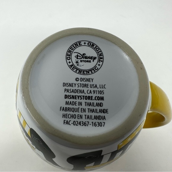 Minnie Mouse Walt Disney Store Yellow Polka Dots Shopping Ceramic Cup Mug pin up - Picture 3 of 7